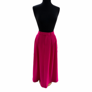 Anthropologie Maeve Avery Pleated Full Length Maxi Skirt Pink Size 6 Pockets